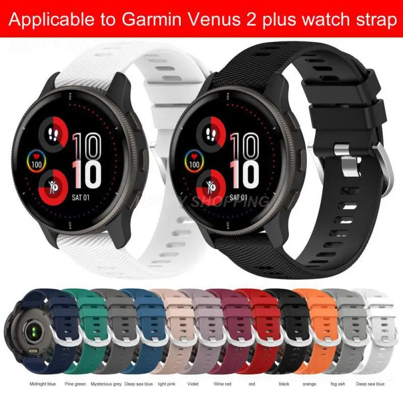 

Silicone Sport Band Strap For Garmin Forerunner 255 255S 245 645 Vivoactive 4S 4 3 Venu 2 2s 2 Plus Watchband Correa Bracelet