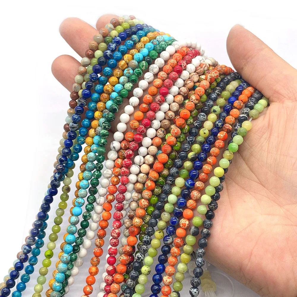 

Бирюзовые бусины Shoushan Императорский камень 4 мм 6 мм 8 мм круглые бусины из натурального камня аксессуары для украшения браслета