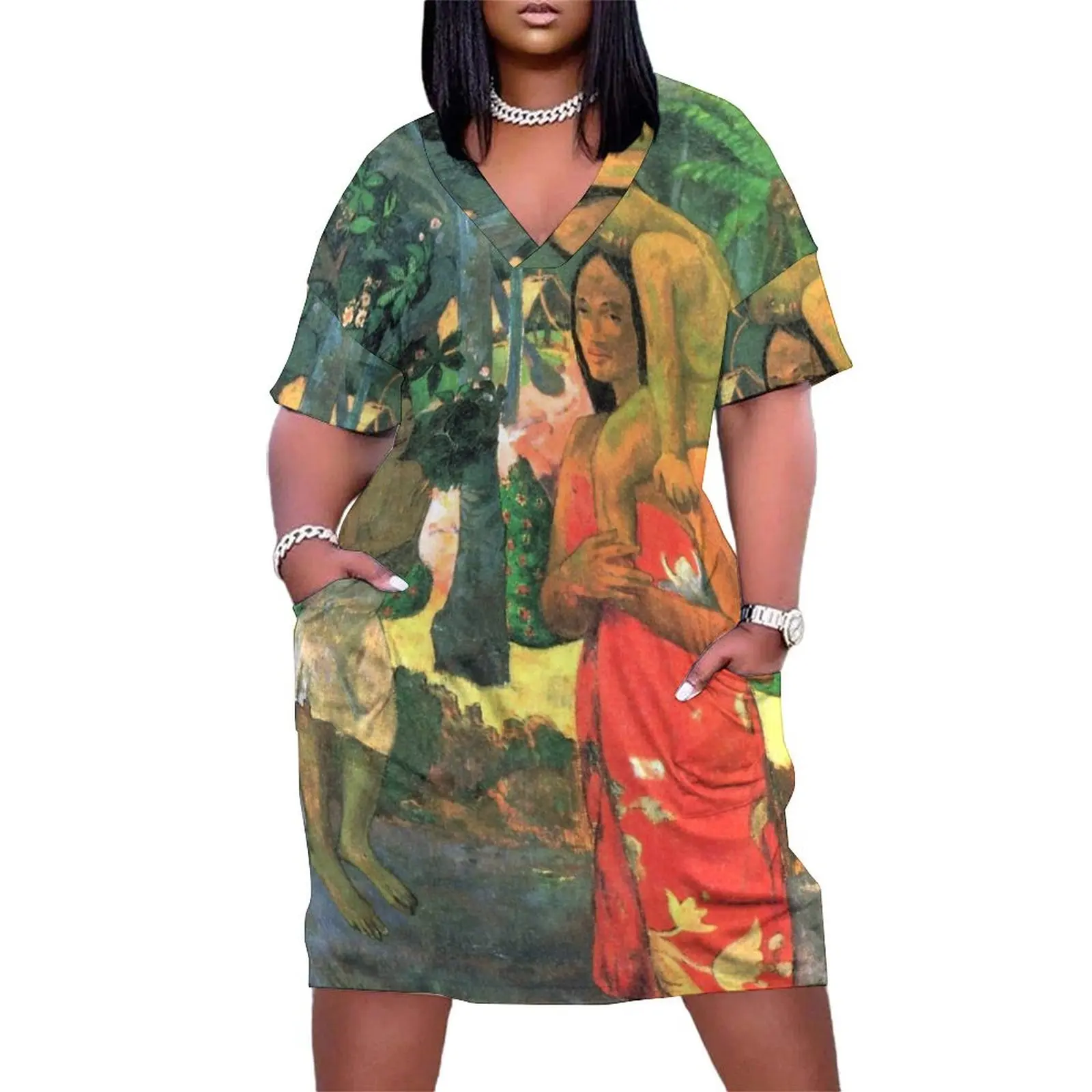 HD La Orana Maria (Hail Mary) от Paul Gauguin HIGH DEFINITION Свободное платье с карманами женское для