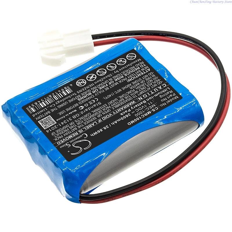 Фото Сменная перезаряжаемая литий-ионная медицинская батарея Cameron Sino 11.1V 2600mAh для Mindray MEC-1000, MEC 1000, MEC1000 №1