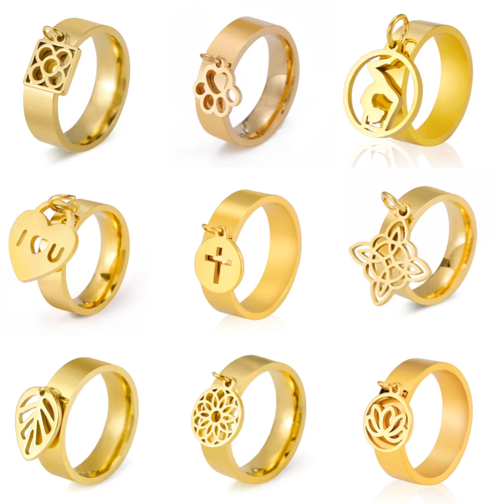 Женское кольцо из нержавеющей стали с узелком ведьмы