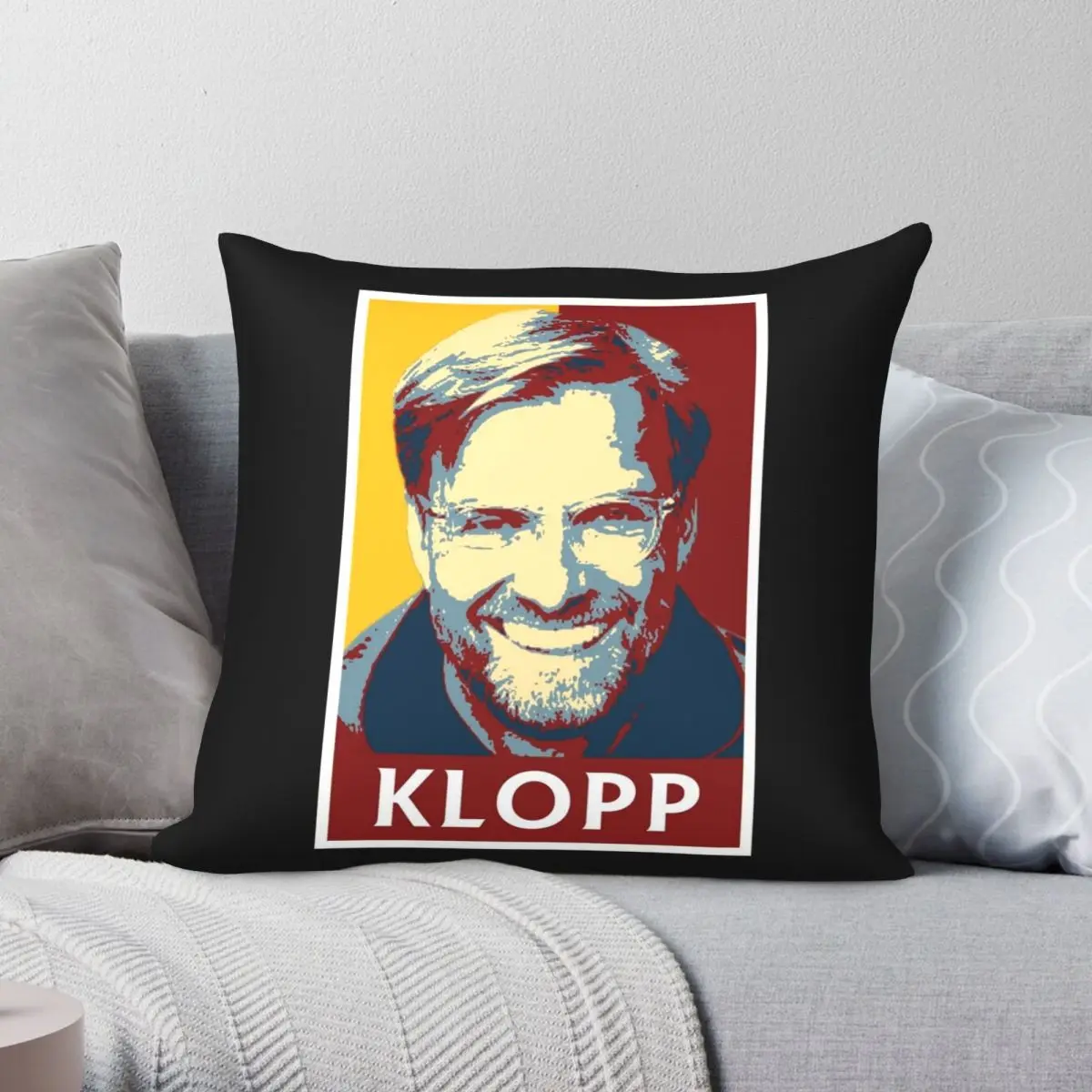 

Jurgen Klopp декоративный чехол для подушки из полиэстера и льна с бархатным узором на молнии, декоративный чехол для диванной подушки, чехол для ...