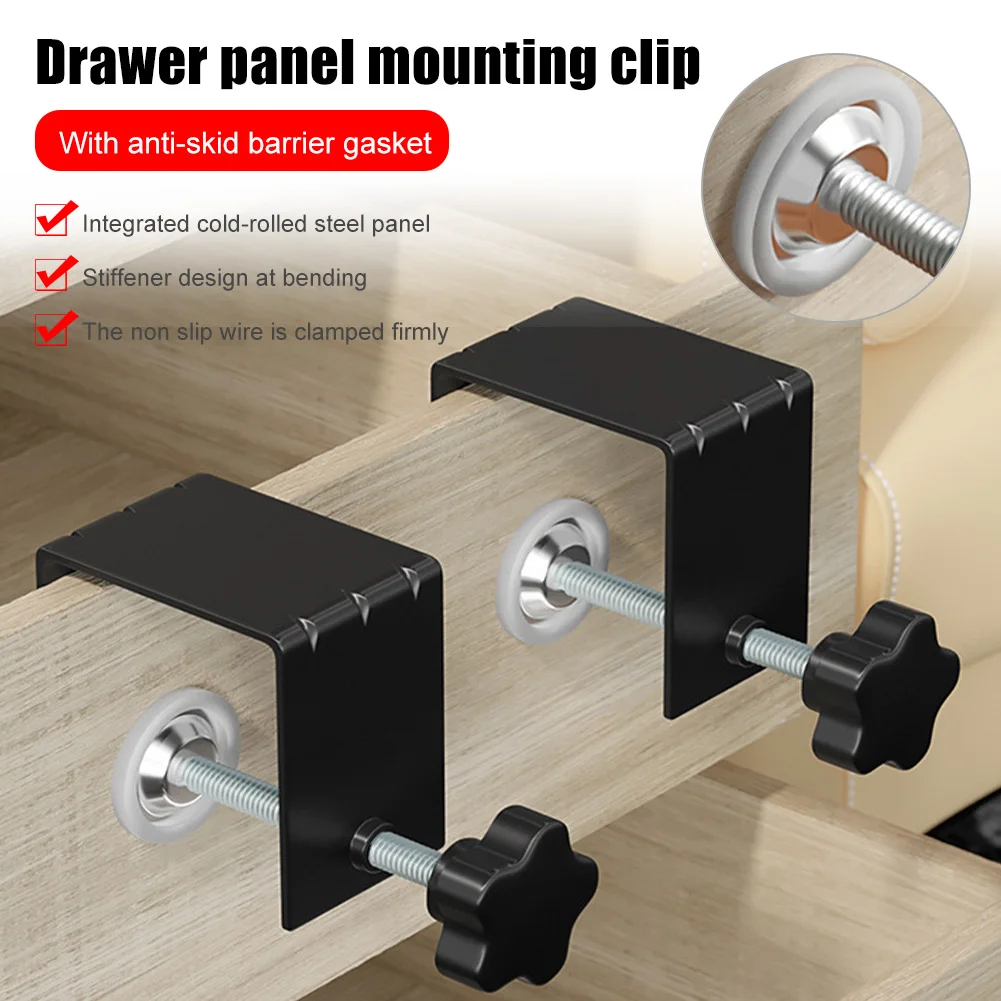

1PCS Woodworking Jig Drawer Clamps Steel Drawer Front Installation Clamps Drawer Panel Clips Tools Home Furniture Accessories