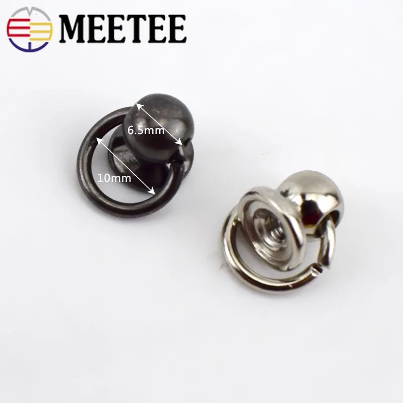 Meetee 30/50/100pcs 10mm Bag Strap Rivet Clip Screws Handle Buckles Metal Hang Buckle DIY Replacement Hardware Accessories BF069 | Дом и сад