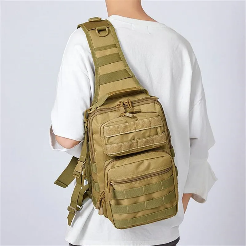 Large Capacity Men's Bag Tactical Chest Bag Hunting Fishing Handbag Camping Hiking Shoulder Bag Crossbody Bag 40#7
