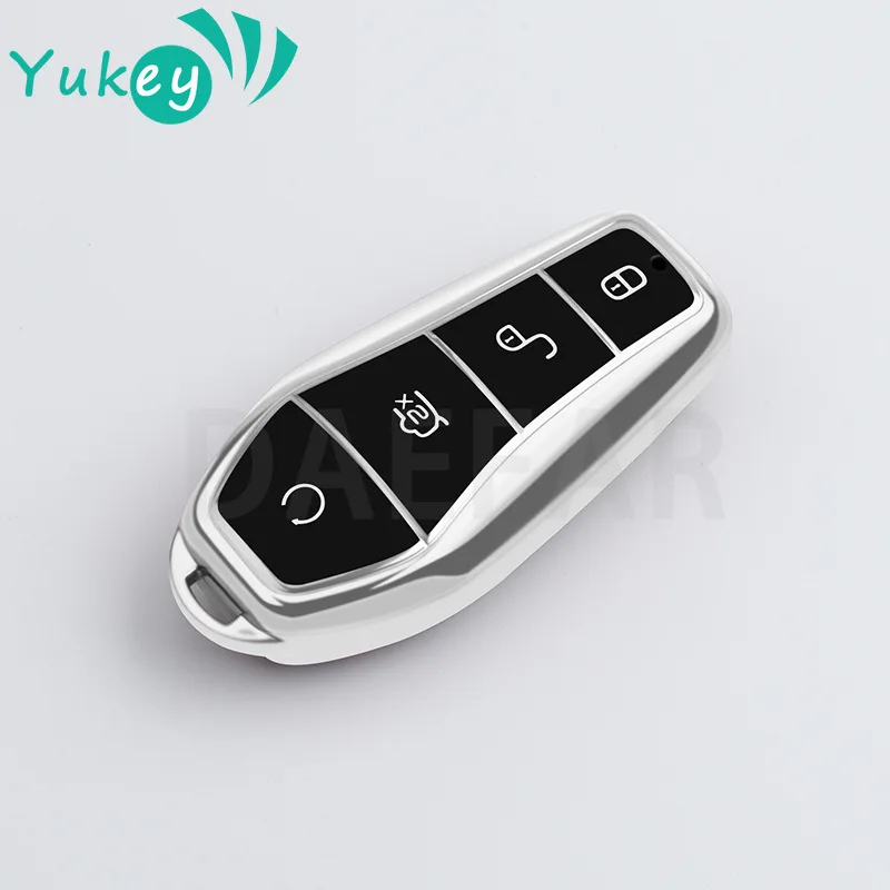 Чехол для автомобильного ключа из ТПУ с 4 кнопками BYD Atto 3 Han EV Dolphin защитный чехол