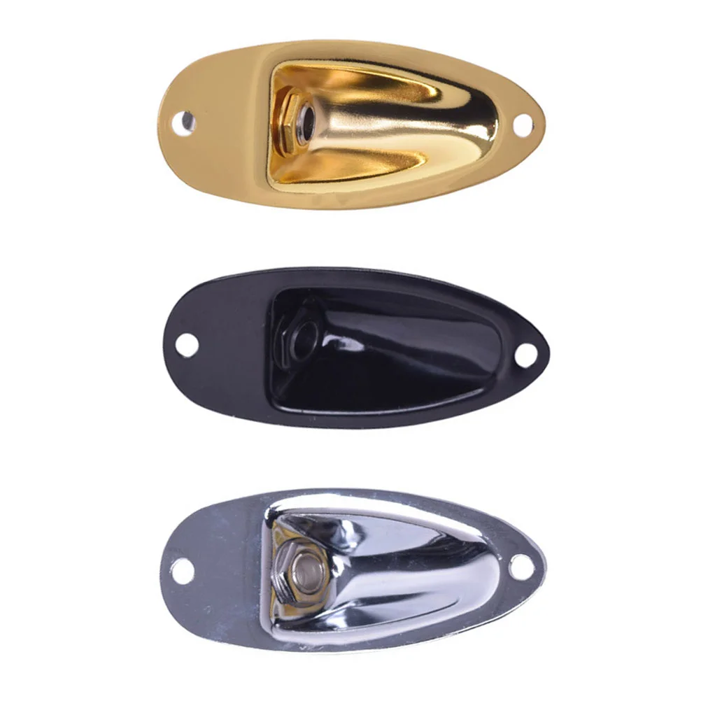 

3 Sets Electric Guitar Jack Sockets Zinc Alloy Ship Jacks for Bass Electric Guitar