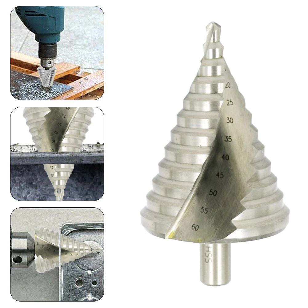 

Cone Drill Drill Bits 6mm-60mm High Speed Steel Drilling Holes Tools Durable For Cutting Holes Garden Tools Parts