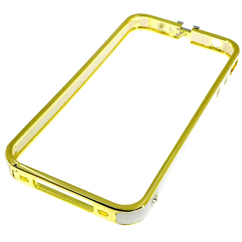 Чехол для iPhone 4/4S Бампер металлический противоударный в глянцевой глазури со