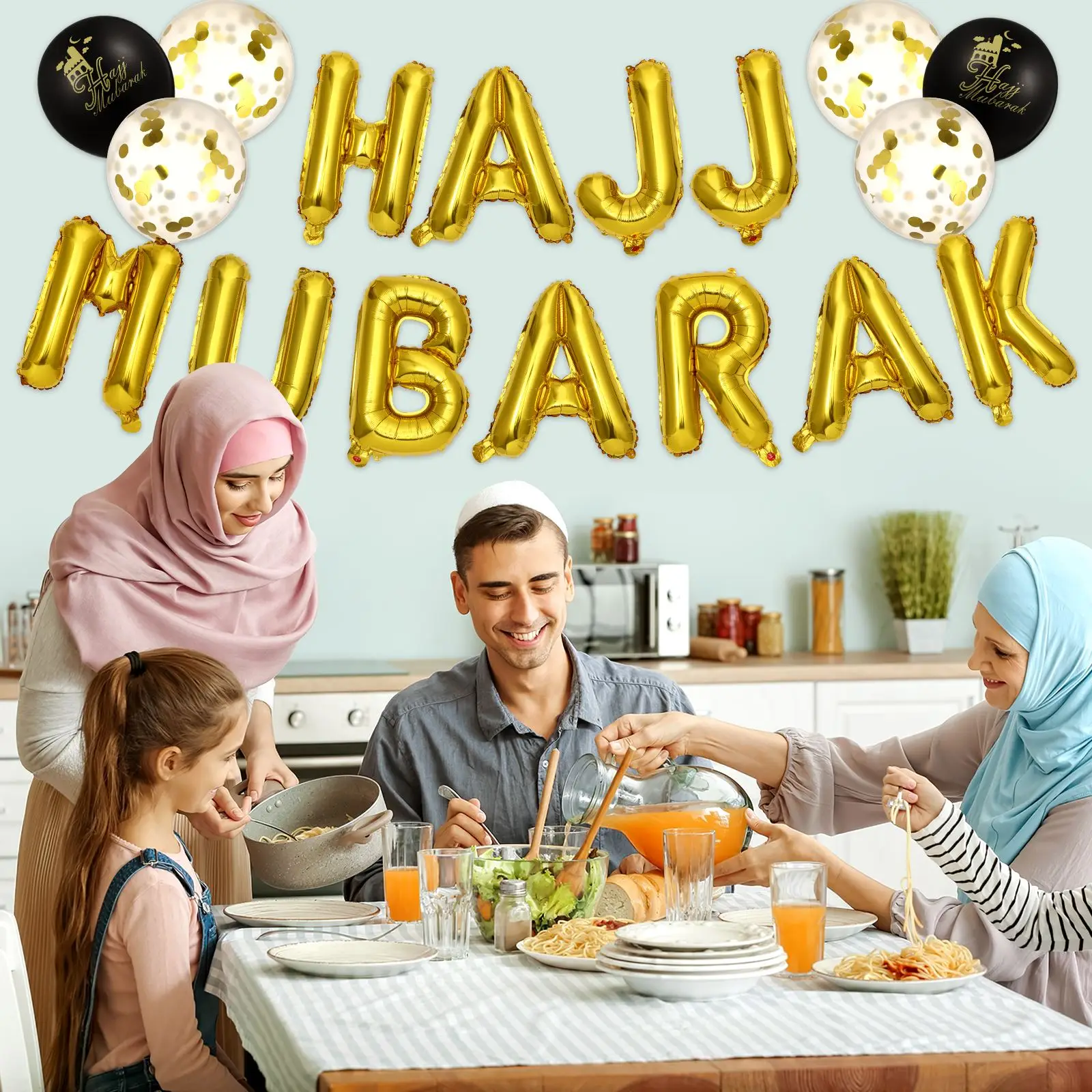 1 шт. яркий баннер для мурамана украшения мусульманских шаров латексные