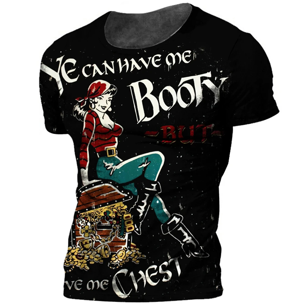 Футболка мужская винтажная для езды на мотоцикле топ с коротким рукавом и 3D