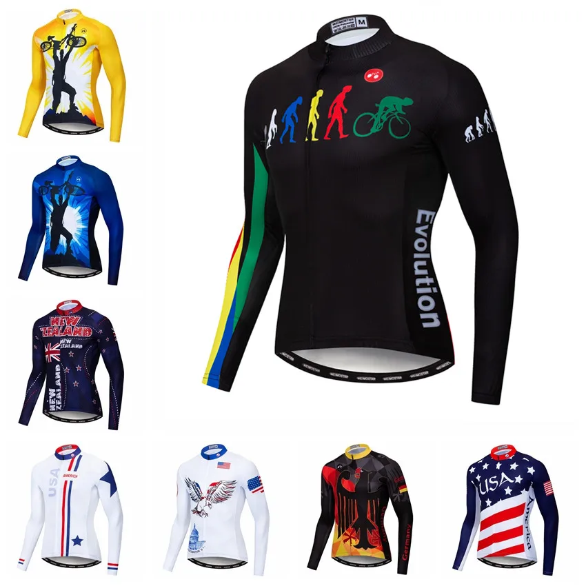 

Weimostar 2022 Cycling Jersey Long Sleeve Men Bike Jersey Road MTB Bicycle Shirts Mountain Cycle Jackets Maillot Racing Top Fall