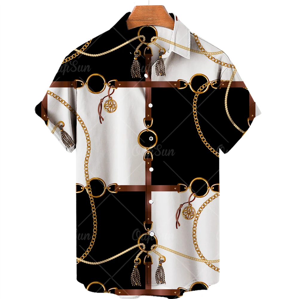 

Рубашка мужская оверсайз в полоску, с 3d принтом, на осень