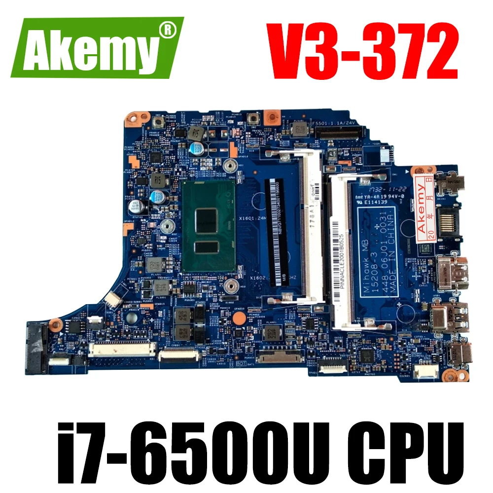 

For ACER Aspire V3-372 i7-6500U Notebook Mainboard 15208-3 SR2EZ DDR3 Laptop Motherboard