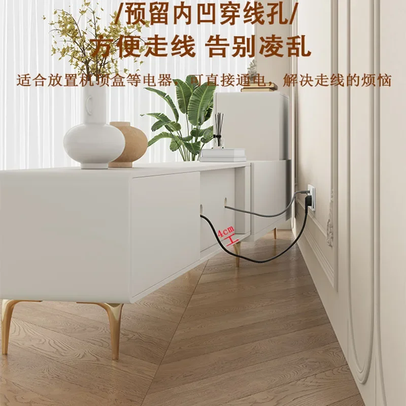 Кремовый стиль подставки для телевизора развлекательный центр шкаф хранения