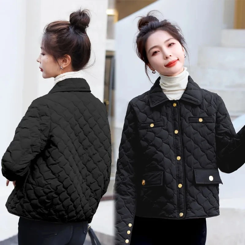 

Korean Cotton Coat Women's Double Pocket New Style Women's Winter Jacket Down Coats Winter Women's Cold Coat Women Jacket