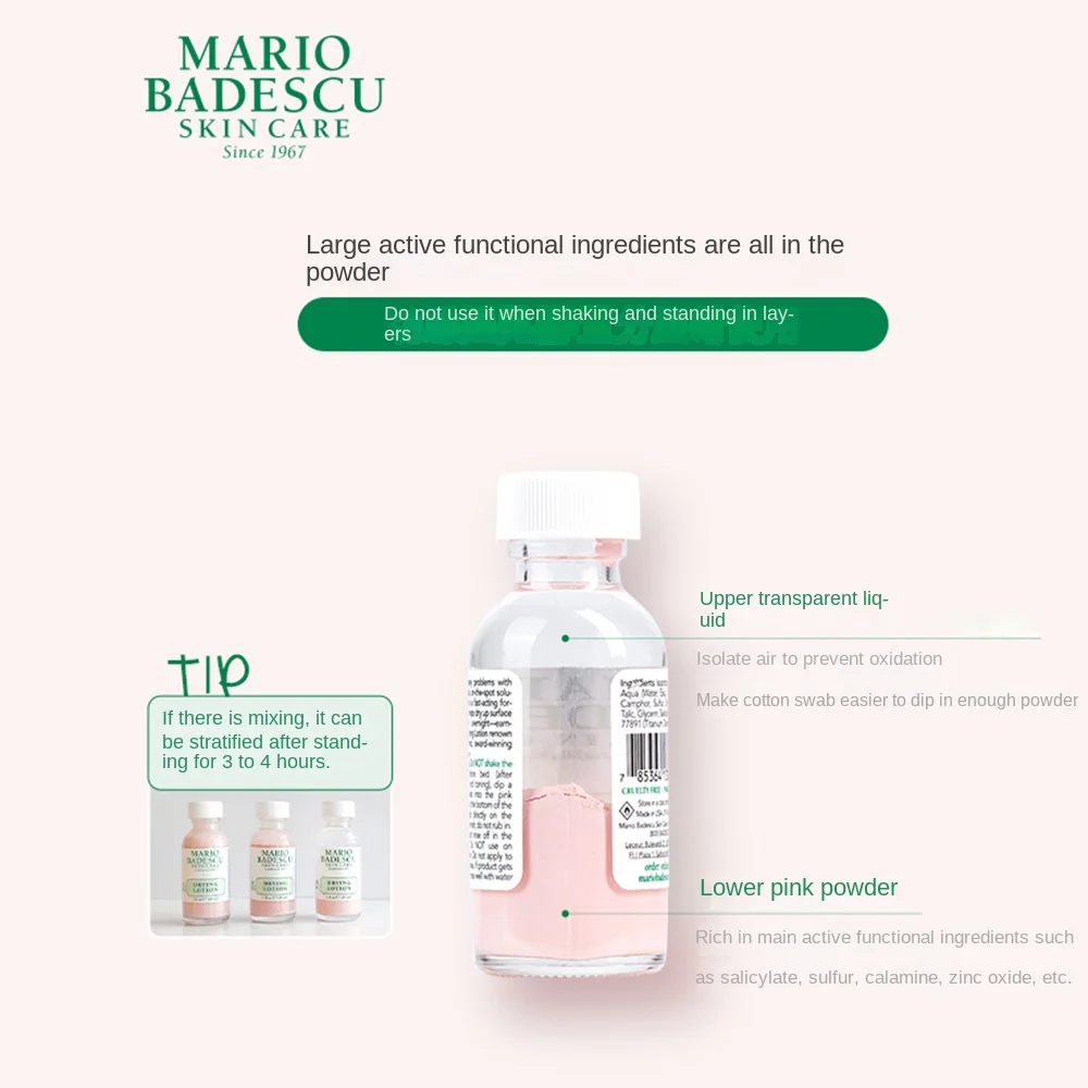 

Mario Badescu Drying Lotion Anti- Acne Serum Pores Blemishes Treatment Exfoliating Soothing Skin Cleaning Pore Oil Control 29ml