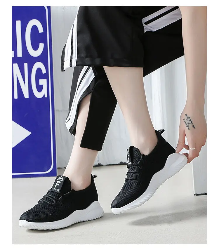 Women Shoes 2023 Breathable Lace Up Sneakers Women Mesh Platform White Shoes Women Shallow Casual Shoes Zapatillas De Deporte