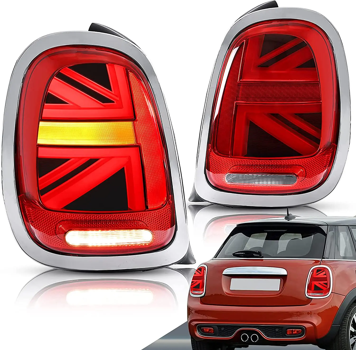 

2PCS Car Tail Light For Mini Cooper F55 F56 F57 2014 2015 2016 2017 2018 2019 2020 Rear Reverse Brake Lamp Tailight