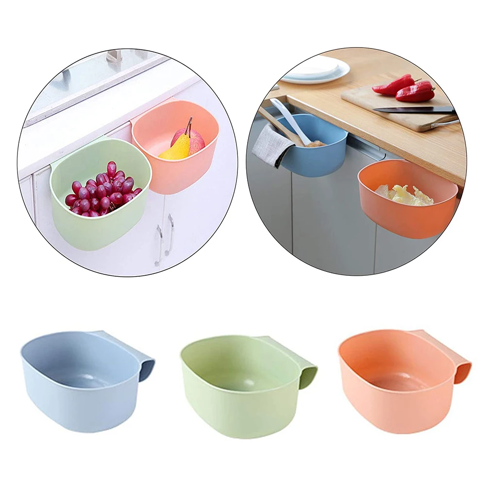 

Cabinet Garbage Bin Plastic Hanging Trash Can Kitchen Waste Container Cupboard Trash Barrel Poratble Rubbish Dumpster for Home