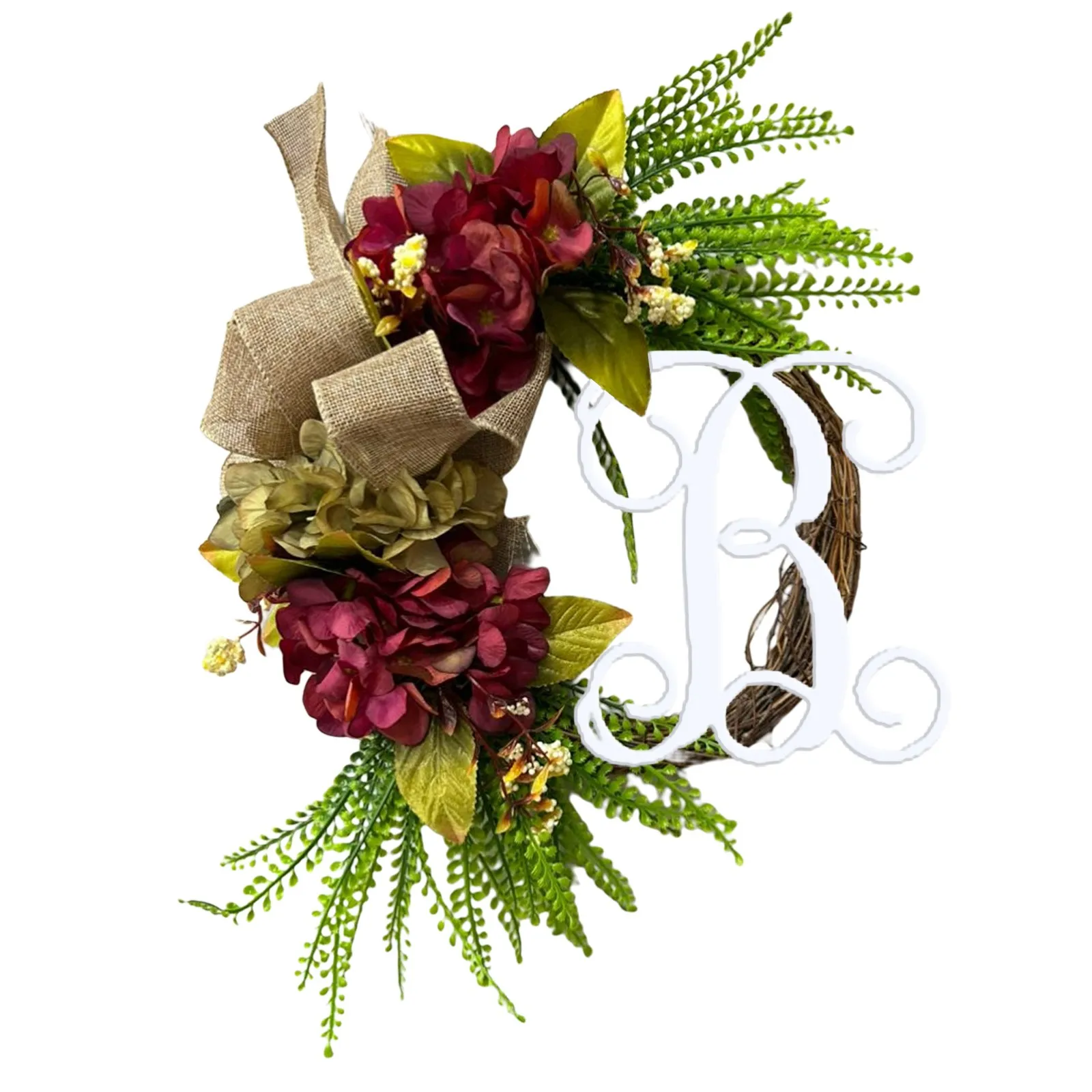 

Уникальный Круглый венок для входной двери с бантом и надписью «Добро пожаловать»