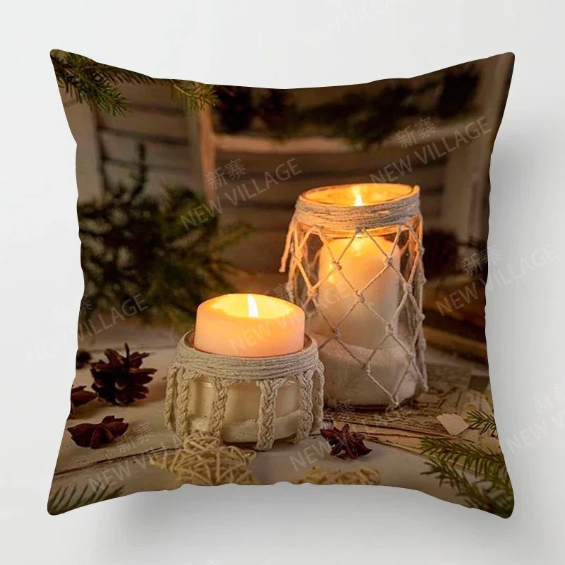 Декоративные наволочки для домашней гостиной рождественские Короткие Плюшевые