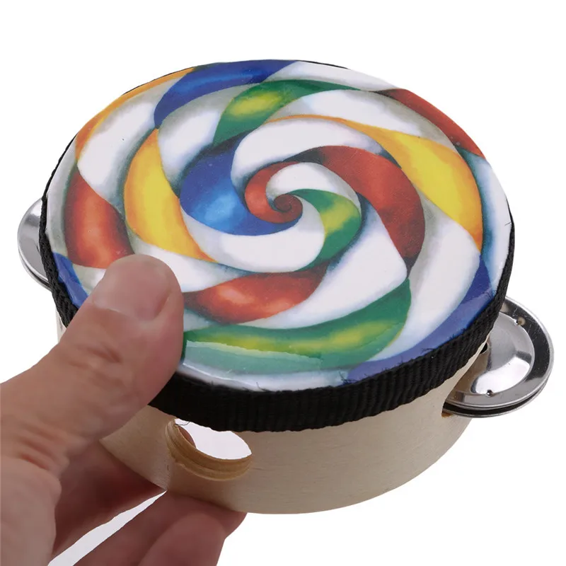 

4/6 Inch Lollipop Drums Percussion Instrument Music Teaching Aid Musical Toys Pandeiro Children Early Eductaion Toys