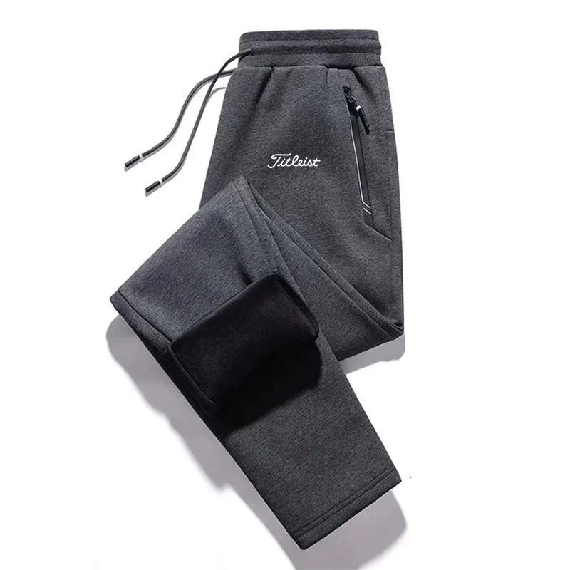 2023 New Sweatpants Men's Fall Winter Cotton Oversized Loose Knit Slacks Men's Winter Versatile Small-Foot Long Pants L-8XL