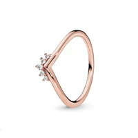 new arrive rose golden small crown ring aaa zircon finger rings for women gift jewelry women gifts