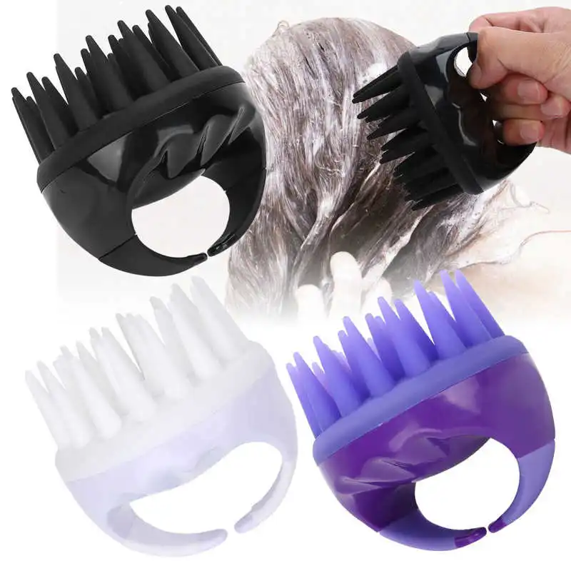 

Silicone Hair Brush Shampoo Scalp Brush Comb Head SPA Slimming Massage Brush Body Hair Washing Comb Shower Bath Brush