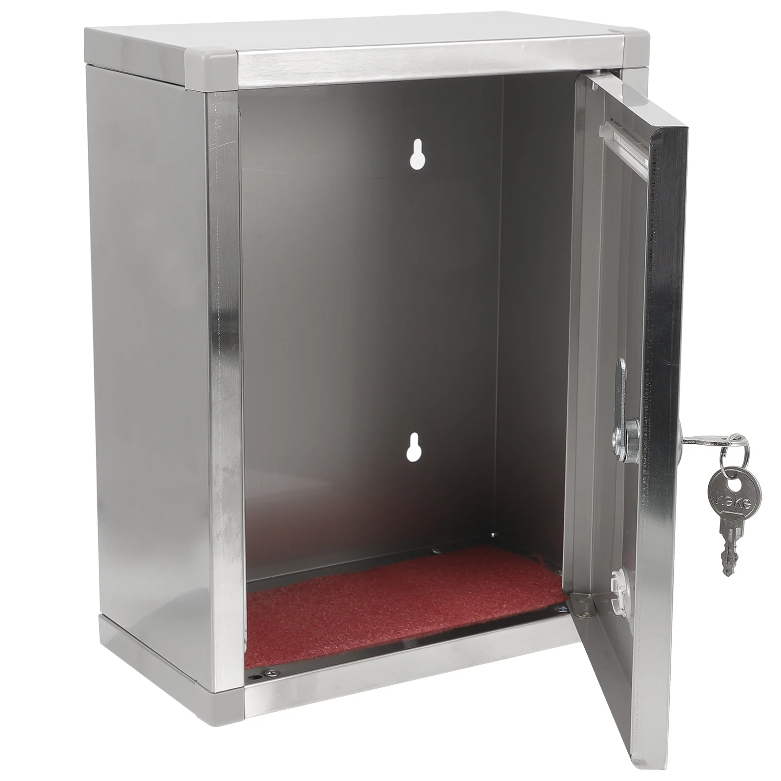 

Vintage Mailbox Letter Hanging Postbox Stainless Steel Suggestion Collect Bin Rustic Style Office Lockable Letterbox Complaint