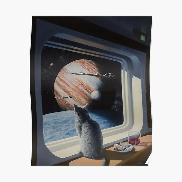 

Постер с изображением кота и корабля, настенный Декор для дома, художественная роспись, живопись для комнаты, винтажное украшение, современный Забавный без рамки