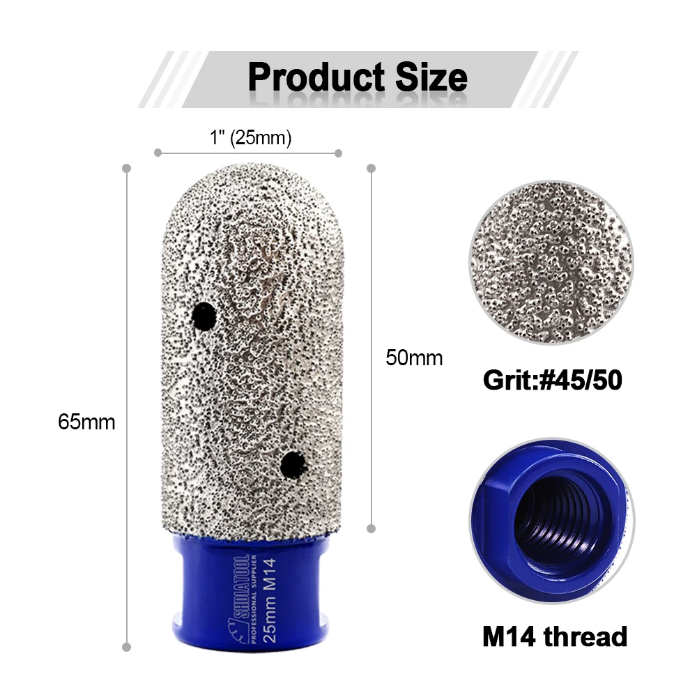 

Алмазные насадки SHDIATOOL, резец с круглой головкой для шлифовки, диаметр 10-35 мм, резьба M14