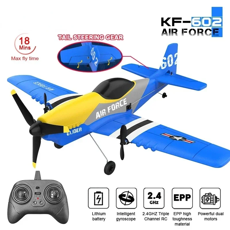 Фото KF602 RC Самолет Профессиональный 2,4G Радио Пульт Дистанционного Управления Самолет EPP Пенопласт Планер Летающая Модель Игрушки Для Детей Подарки №2