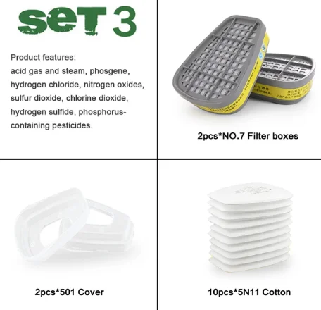 

Новый 6001/6002/6004 картридж для противогаза 5N11 набор хлопковых фильтров для 6200/7502/6800 противогаз химический респиратор окраска распыление