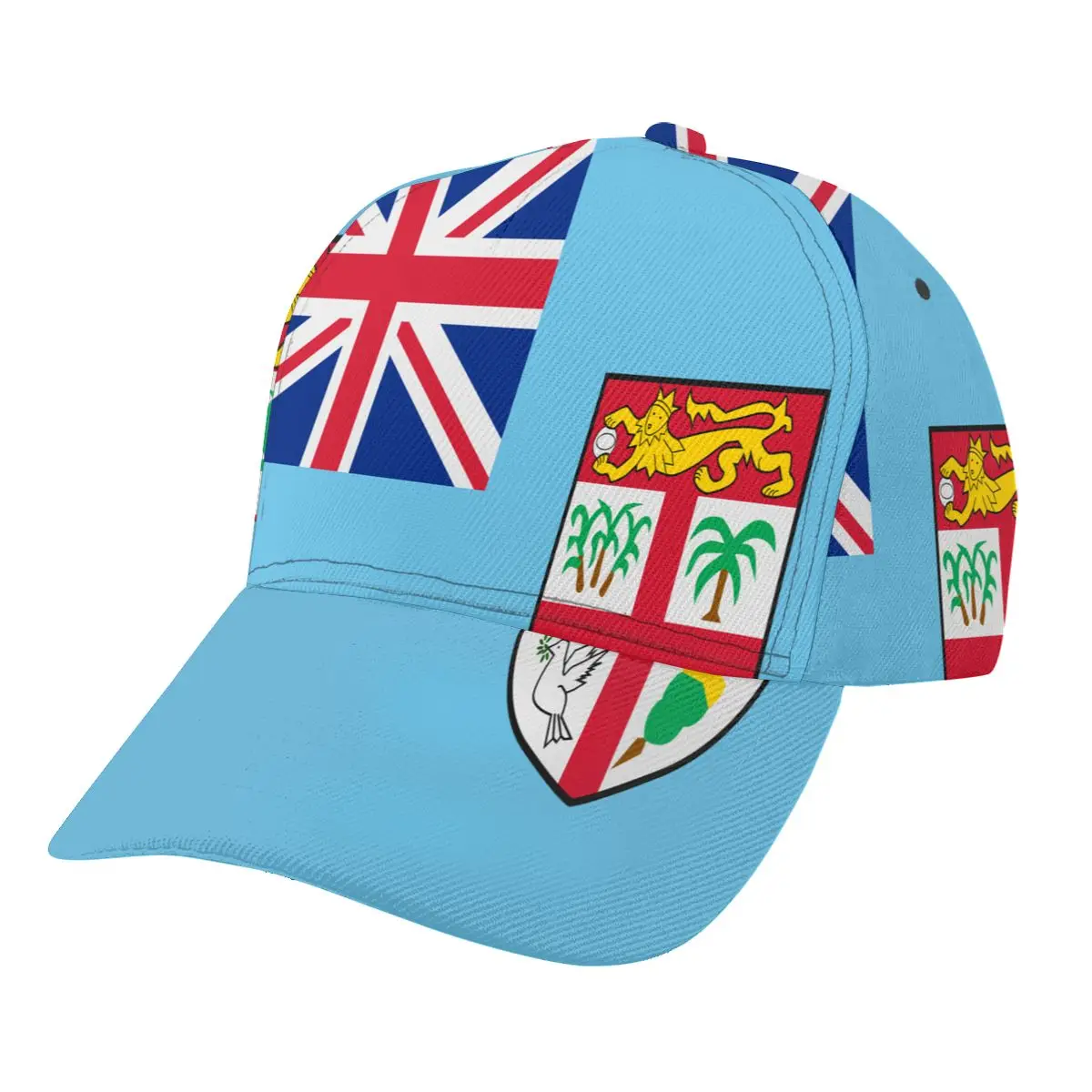 

2022 Summer New Unisex Outdoor Sport Sunscreen Baseball Hat Running Visor Cap Fiji Flag