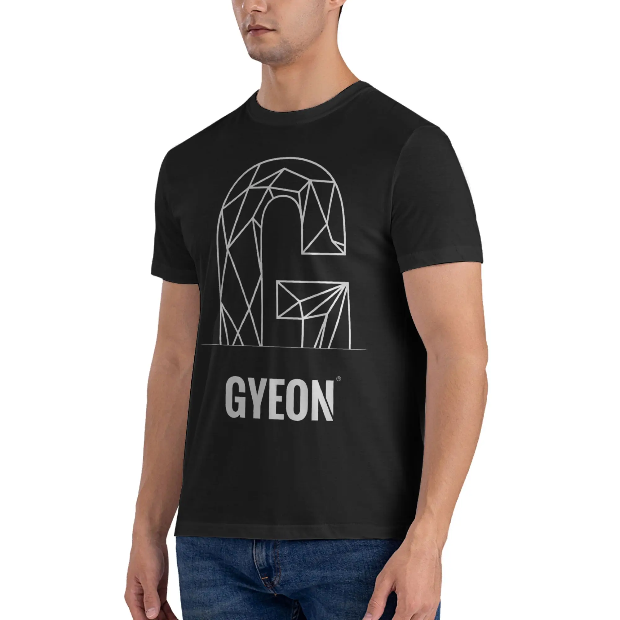 Фото Новинка: футболка GYEON Slimming, повседневная, в уличном стиле, из хлопка, легко стирается. №4