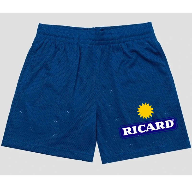 

Шорты пляжные RICARD для мужчин и женщин, Модные дышащие шорты из сетчатого материала для тренировок в тренажерном зале, для баскетбола, бега, д...