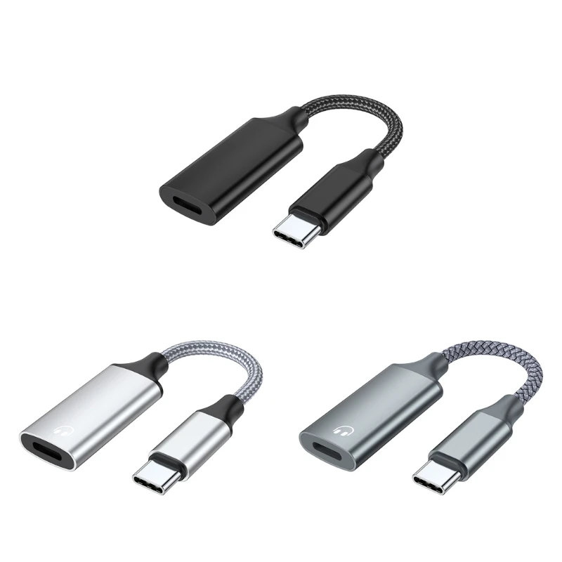 

Type C to 8Pin Earphone Call Adapter USB C to iOS Headphone Converter for MacbookPro Converter Adapter