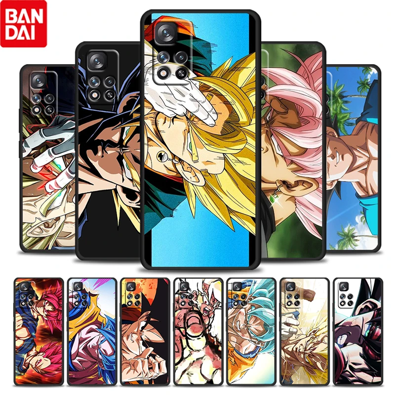 

Anime Dragon Ball Goku Face For Xiaomi Redmi Note 10 10S 9 9S 9T 8 8T 7 6 5 Pro 5G Silicone Soft TPU Black Phone Case Funda Capa