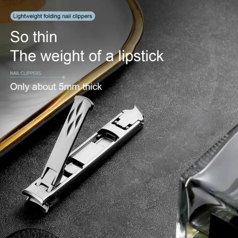 

Portable Folding Nail Clipper Stainless Steel Double-ended Dual-purpose Thin Nail Scissors Trimmer Pedicure Care Manicure Tools