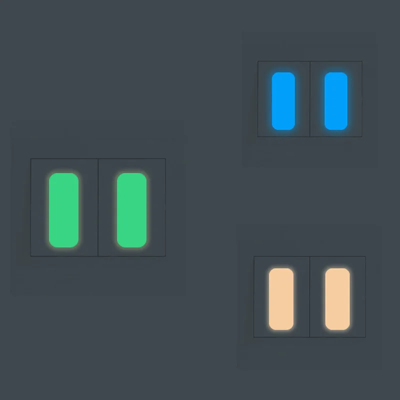 

Новинка, трехцветные светящиеся наклейки на выключатель, креативное домашнее украшение для стен, настенные наклейки, украшение для дома