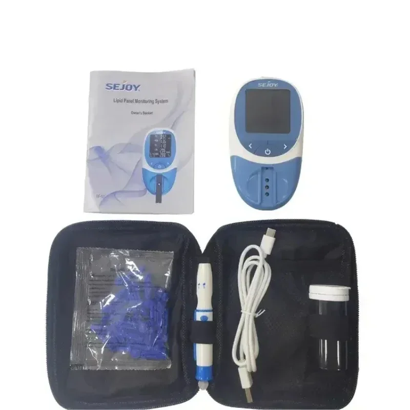 Blood Monitor Sejoy Lipid Analyzer Home Medical Total Cholesterol Multi functional and Glucose