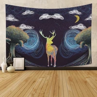 forest elk tapestry wall hanging carpet for bedroom living room dorm bohemian tapestries art home decoration