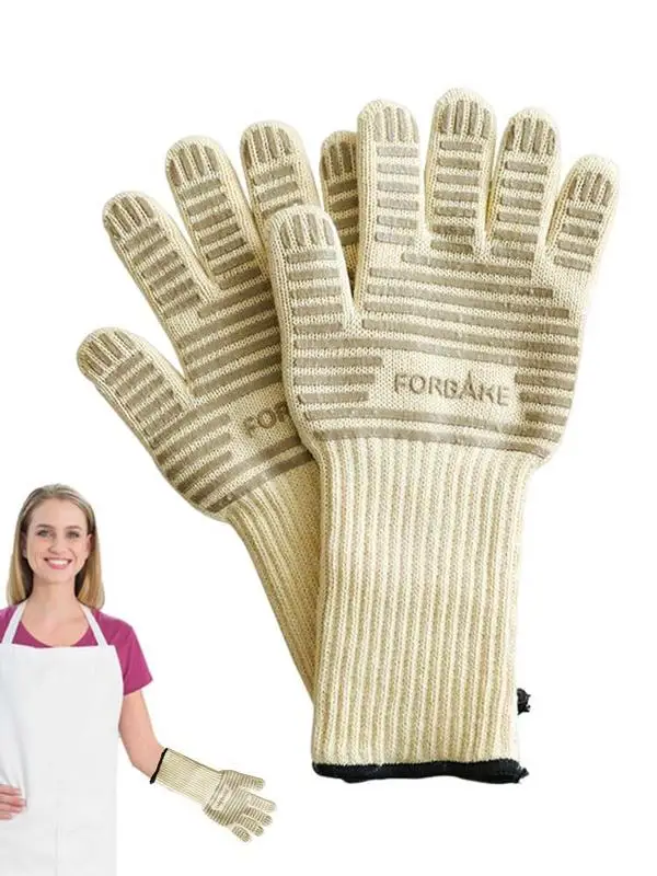 

1pc Kitchen Five Finger Anti-Scalding Oven Gloves Cooking Baking Microwave Mitts Anti-Scald Kitchen BBQ Gloves Non-Slip Gloves