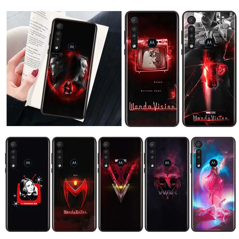 

Art Marvel Scarlet Witch For Motorola MOTO G9 G8 E7 E7i E6 Power Edge One Fusion Plus Lite Hyper Marco Black Soft Phone Case