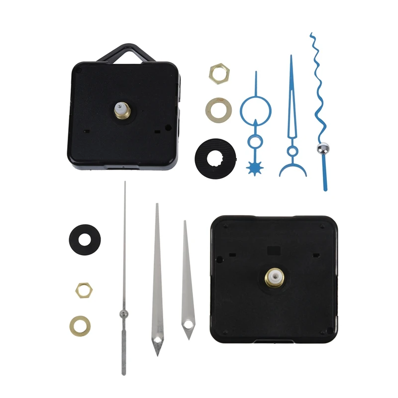 

2 Set Clock Mechanism: 1Set Quartz Mechanism Machines + Watchmaker Clock Needles & 1Set DIY High Torque Clock Mechanism