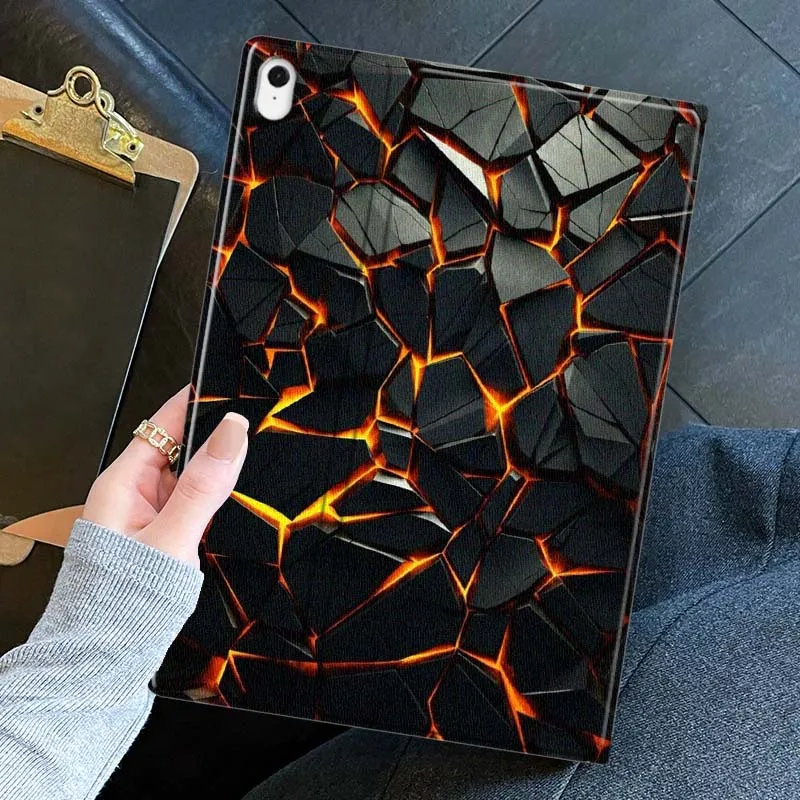 Фото Чехол для планшета Art Lava Cracked Fire Glow для Samsung Galaxy Tab S11 S10 S9 S8 S7 S6 A11 A9 A8 A7 10,5 10,4 Lite FE Plus Inch №4