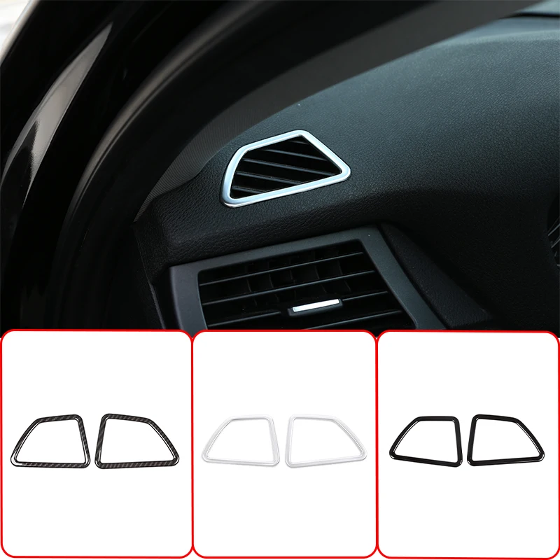 

ABS Carbon Fiber Car Dashboard Side Air Outlet Trim Frame Cover For BMW X5 X6 E70 E71 2008-2013 LHD Auto Interior Accessories