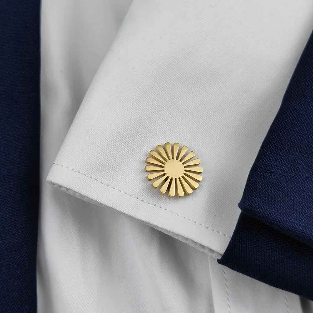 Изысканные элегантные запонки в виде подсолнухов хризантем высококачественные